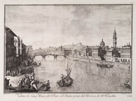 KG 00396
<br/>
Veduta: Florence vanaf de Arno vanuit het Westen
<br/>
<em>Müller, Johann Sebastian (1715/20-ca. 1780)</em>